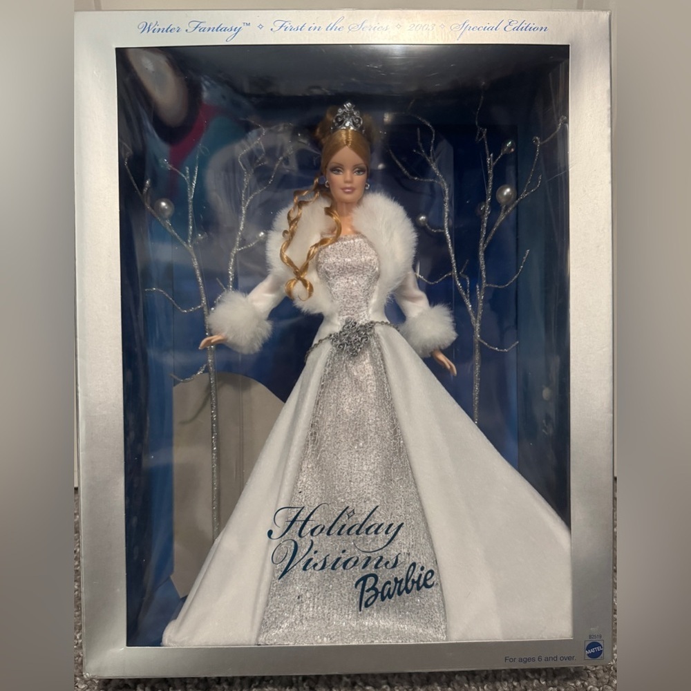 Barbie Silver and White Holiday Vision Collector Doll